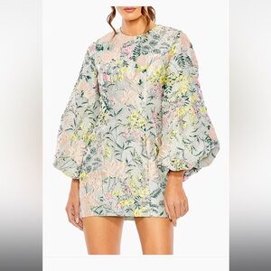 Mac Duggal Floral Mini Dress - Multicolor